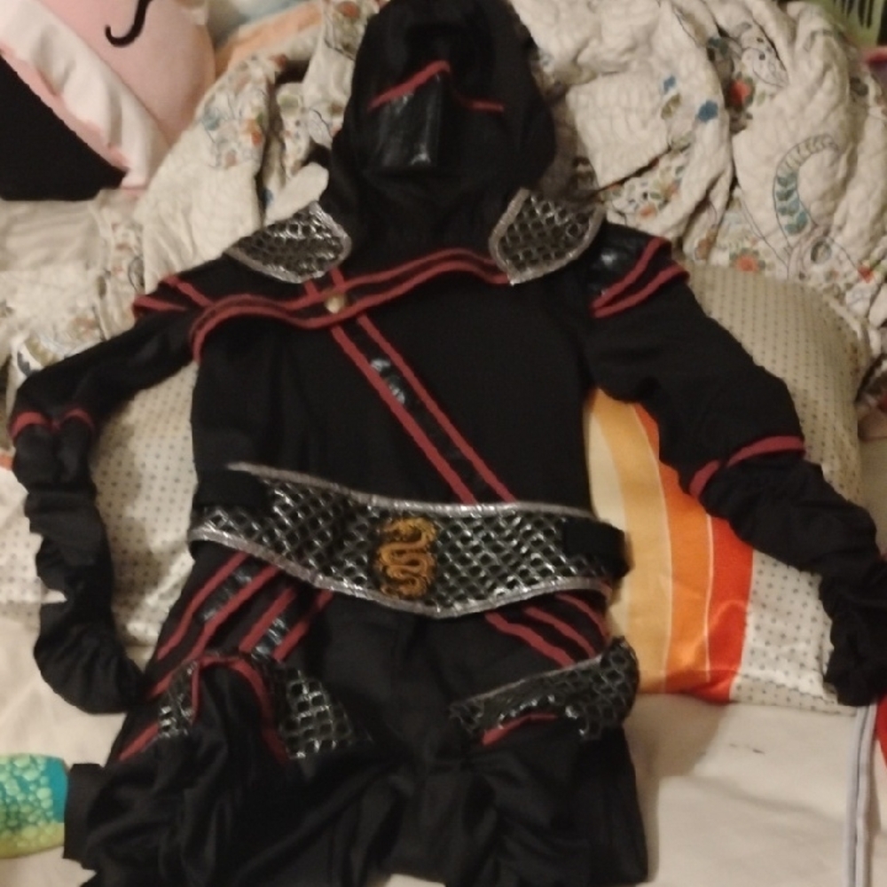 Kids Black and Red Ninja Costume
